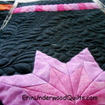 black placemat quilting detail